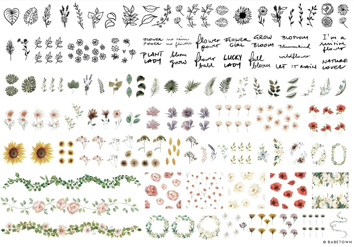 Babetown Nailart Sticker – Botanical Collection