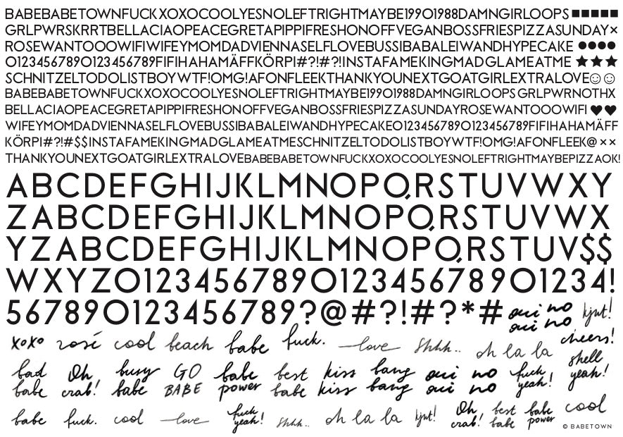 Babetown Nailart Sticker – Word Wrap Collection