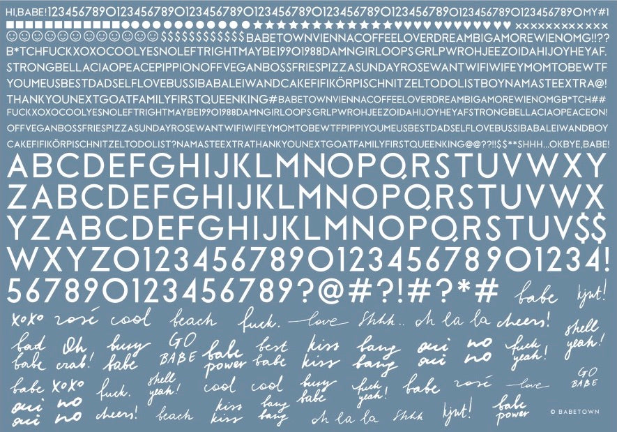 Babetown Nailart Sticker – Word Wrap White Collection