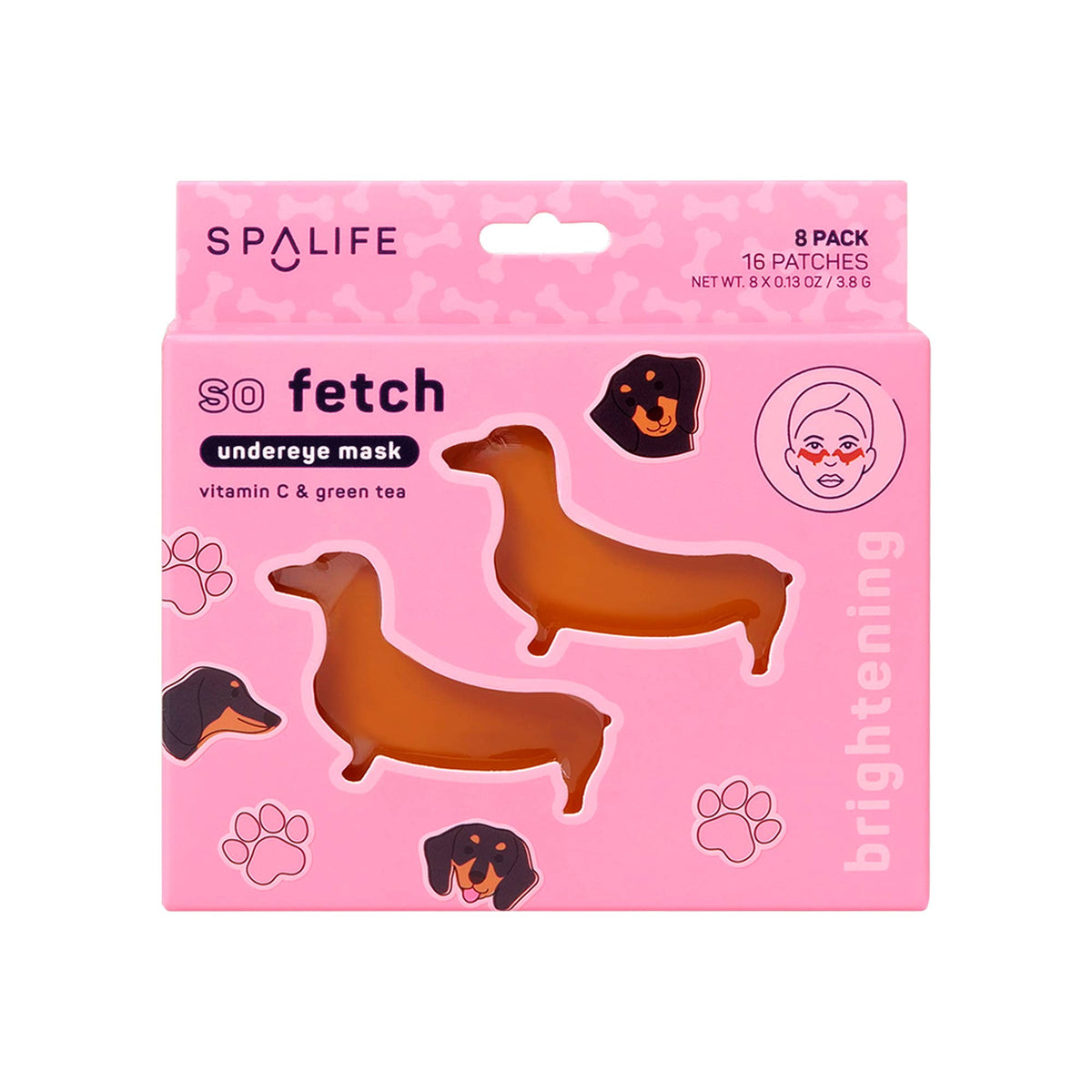 So Fetch Viral Dackel-Hunde-Augenpatches | Beauty-Geschenk, 8 Stück