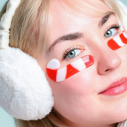 Weihnachtliche Zuckerstangen‑Cutie Unteraugen‑Pads | 8 Stk.