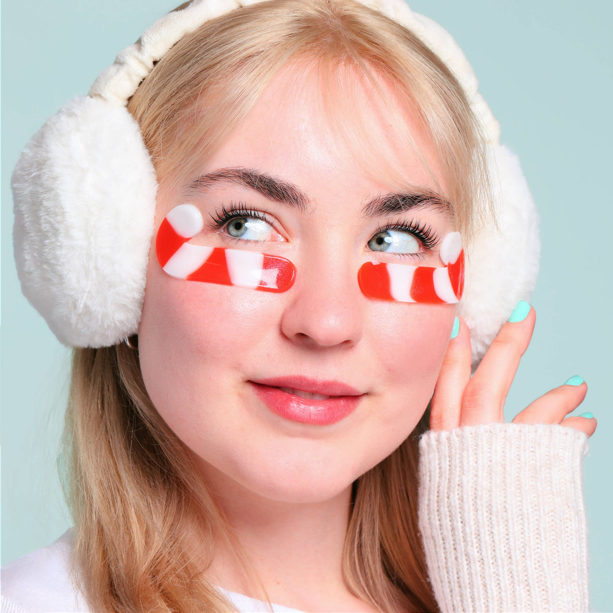 Weihnachtliche Zuckerstangen‑Cutie Unteraugen‑Pads | 8 Stk.