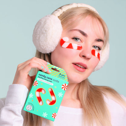 Weihnachtliche Zuckerstangen‑Cutie Unteraugen‑Pads | 8 Stk.