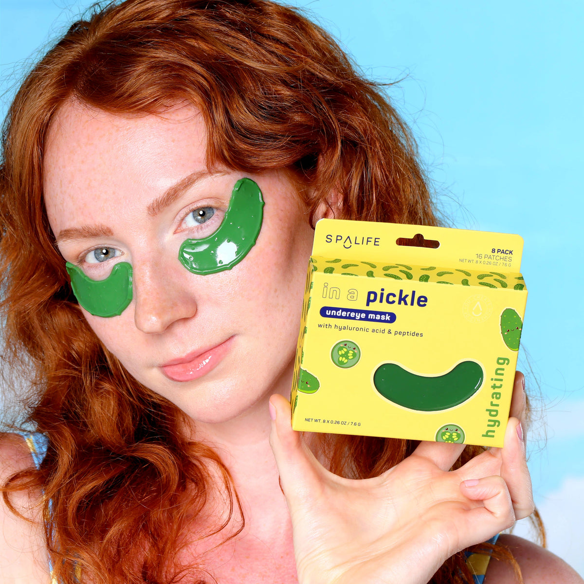 Feuchtigkeitsspendende Augenpads in Gurkenform | Spa-Hautpflege-Geschenk 8er-Pack