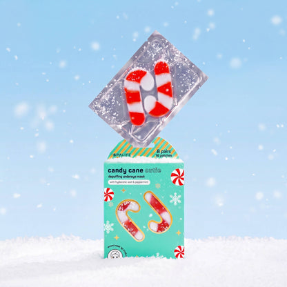 Weihnachtliche Zuckerstangen‑Cutie Unteraugen‑Pads | 8 Stk.