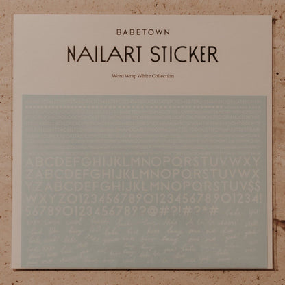 Babetown Nailart Sticker – Word Wrap White Collection