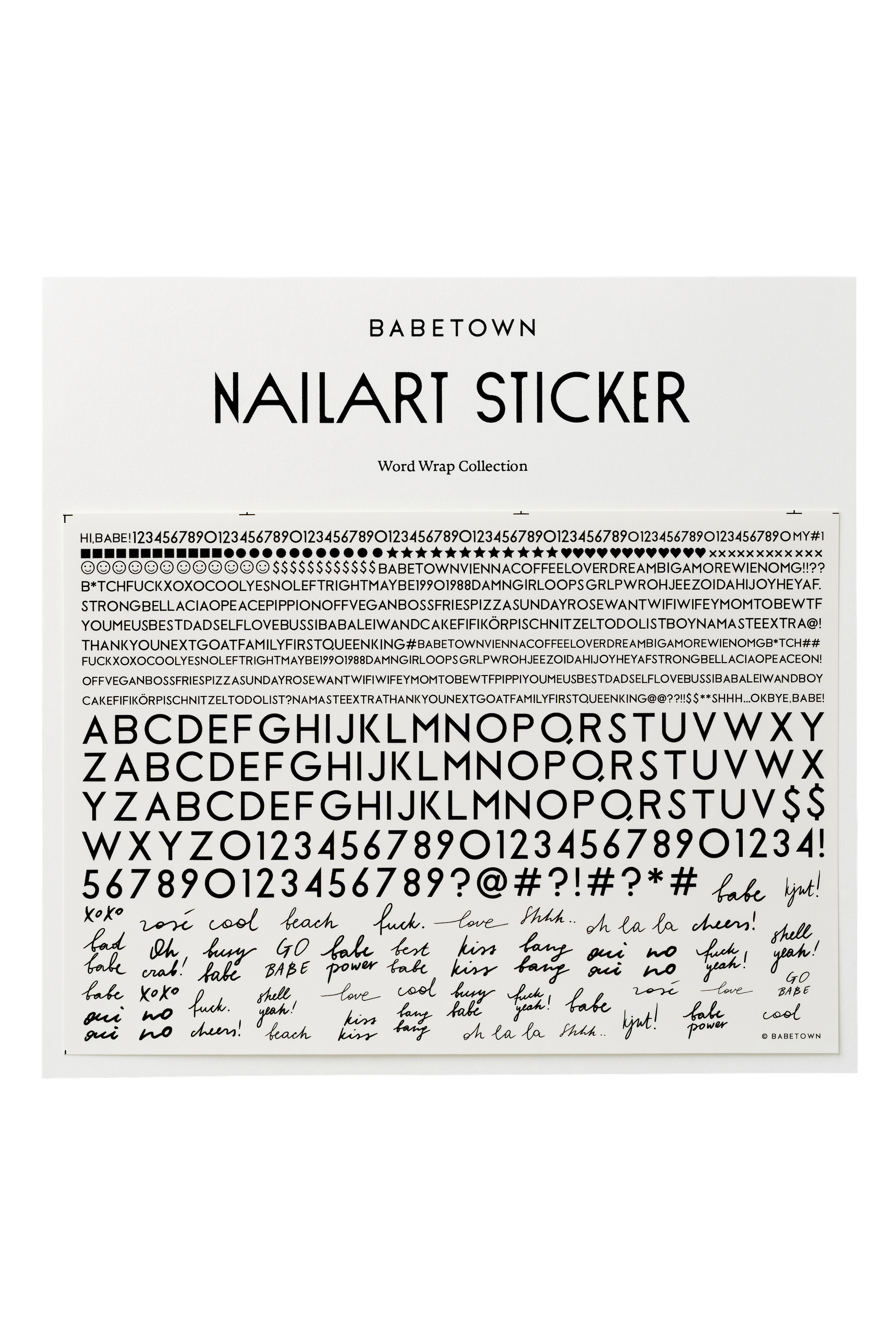 Babetown Nailart Sticker – Word Wrap Collection