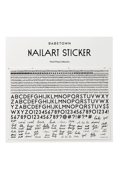 Babetown Nailart Sticker – Word Wrap Collection